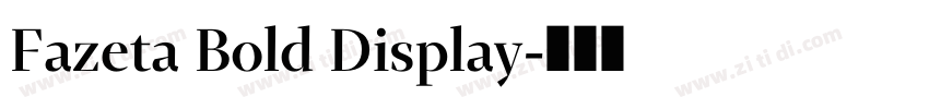 Fazeta Bold Display字体转换